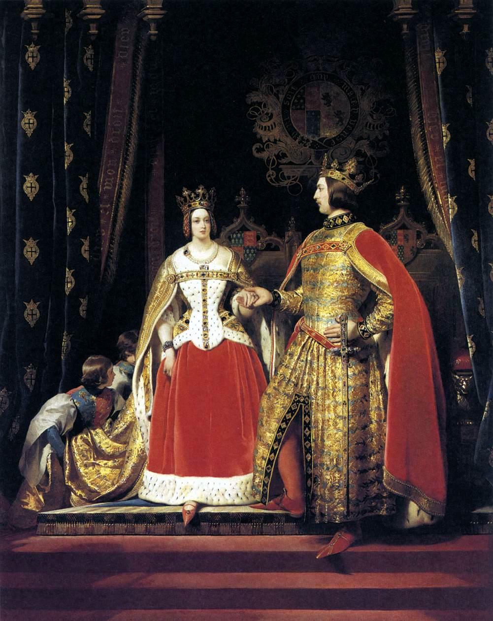 Queen Victoria And Prince Albert At The Bal Costume Of 12 May 1842 by Edwin Landseer